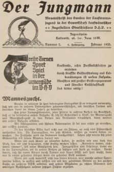 Der Jungmann : Monatschrift des Bundes der Kaufmanns-jugend in der Gewerkschaft Oberschlesiens D.H.V. 1933, nr 2