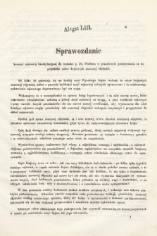 [Kadencja II, sesja III, al. 53] Alegaty do Sprawozdań Stenograficznych z Trzeciej Sesyi Drugiego Peryodu Sejmu Galicyjskiego z roku 1869. Alegat 53