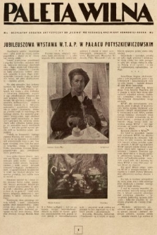 Paleta Wilna. : bezpłatny dodatek artystyczny do „Słowa”. 1930, nr 2