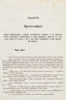 [Kadencja II, sesja III, al. 61] Alegaty do Sprawozdań Stenograficznych z Trzeciej Sesyi Drugiego Peryodu Sejmu Galicyjskiego z roku 1869. Alegat 61