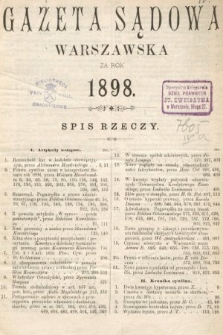 Gazeta Sądowa Warszawska. 1898, nr 0