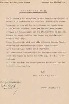 Anordnung. 1939, nr 54