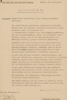 Anordnung. 1939, nr 59