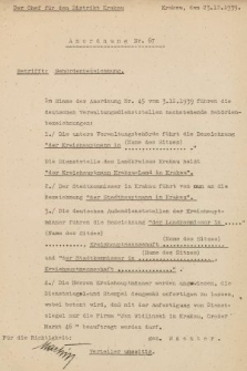 Anordnung. 1939, nr 67