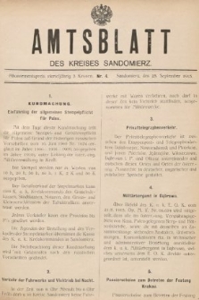 Amtsblatt des Kreises Sandomierz. 1915, nr 4