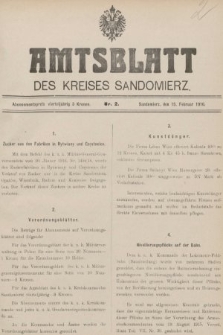 Amtsblatt des Kreises Sandomierz. 1916, nr 2