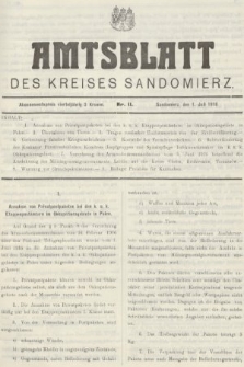 Amtsblatt des Kreises Sandomierz. 1916, nr 11