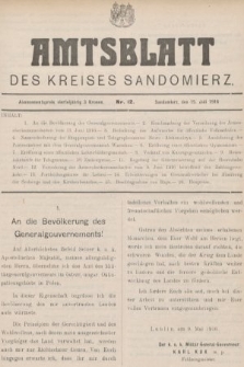 Amtsblatt des Kreises Sandomierz. 1916, nr 12