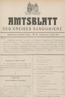 Amtsblatt des Kreises Sandomierz. 1916, nr 18