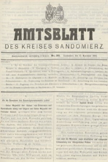 Amtsblatt des Kreises Sandomierz. 1916, nr 20