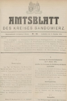 Amtsblatt des Kreises Sandomierz. 1916, nr 22