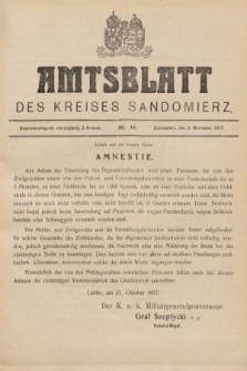 Amtsblatt des Kreises Sandomierz. 1917, nr 14