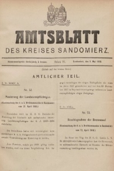 Amtsblatt des Kreises Sandomierz. 1918, nr 6