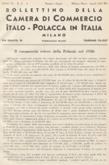 Bollettino della Camera di Commercio Italo-Polacca in Italia. 1937, nr 3-4