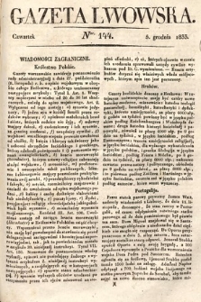 Gazeta Lwowska. 1833, nr 144