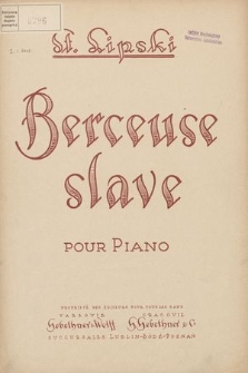 Berceuse slave : pour piano