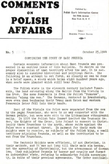 Comments on Polish Affairs. 1944, nr 5