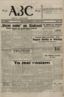 ABC : nowiny codzienne. 1938, nr 248 A