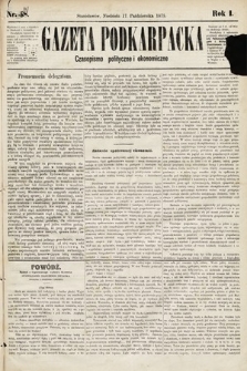 Gazeta Podkarpacka : czasopismo polityczne i ekonomiczne. 1875, nr 58