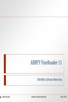 ABBYY FineReader 11 : Proponowane ustawienia