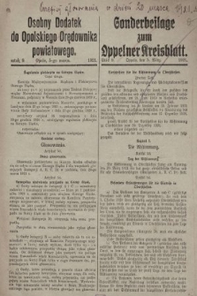 Osobny Dodatek do Opolskiego Orędownika powiatowego = Sonderbeilage zum Oppelner Kreisblatt. 1921, sztuk 9