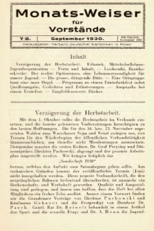 Monats-Weiser für Vorstände. 1930, nr 7