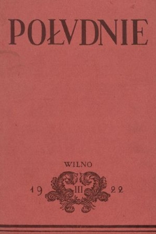 Południe : pismo poświęcone sztuce i krytyce artystycznej. 1922, z. 3