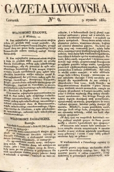 Gazeta Lwowska. 1834, nr 4