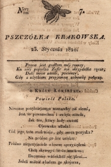 Pszczółka Krakowska. 1820, T.1, nr 7