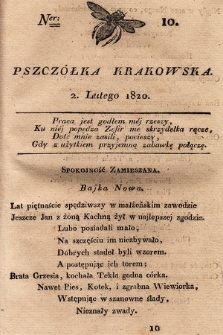 Pszczółka Krakowska. 1820, T.1, nr 10