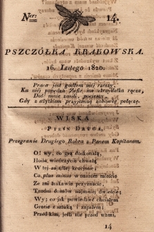 Pszczółka Krakowska. 1820, T.1, nr 14