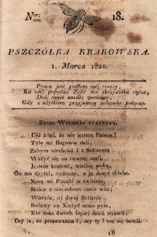 Pszczółka Krakowska. 1820, T.1, nr 18