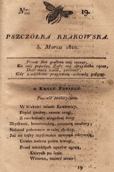 Pszczółka Krakowska. 1820, T.1, nr 19