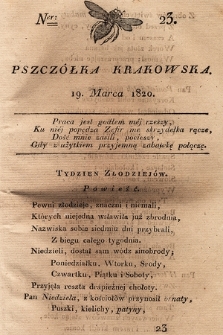 Pszczółka Krakowska. 1820, T.1, nr 23