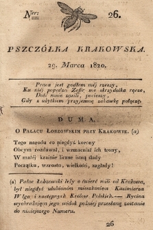 Pszczółka Krakowska. 1820, T.1, nr 26