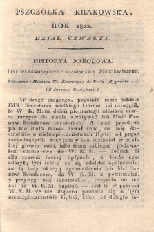 Pszczółka Krakowska : dziennik liberalny, historyczny i literatury. 1822, T.4 [całość]