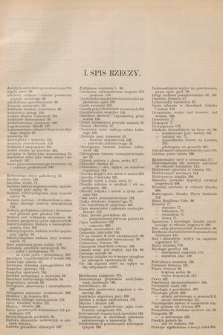Dziennik IX. Zjazdu Lekarzy i Przyrodników Polskich. 1900, spis rzeczy