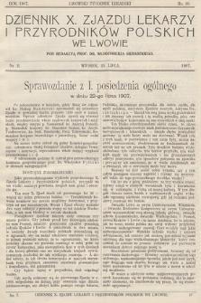 Dziennik X. Zjazdu Lekarzy i Przyrodników Polskich. 1907, nr 2