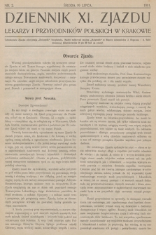 Dziennik XI. Zjazdu Lekarzy i Przyrodników Polskich. 1911, nr 2