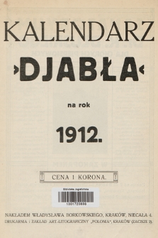 Kalendarz „Djabła” na Rok 1912