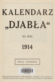 Kalendarz „Djabła” na Rok 1914