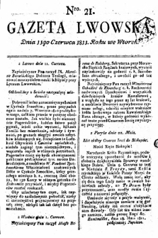 Gazeta Lwowska. 1811, nr 21