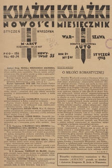 Książki. R. 2, 1928, nr 1