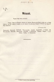 [Kadencja III, sesja III, al. 44] Alegata do Sprawozdań Stenograficznych z Trzeciej Sesyi Trzeciego Peryodu Sejmu Krajowego Królestwa Galicyi i Lodomeryi wraz z Wielkiem Księstwem Krakowskiem z roku 1872. Alegat 44