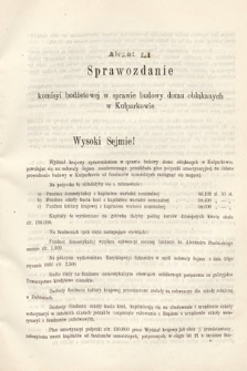 [Kadencja III, sesja III, al. 51] Alegata do Sprawozdań Stenograficznych z Trzeciej Sesyi Trzeciego Peryodu Sejmu Krajowego Królestwa Galicyi i Lodomeryi wraz z Wielkiem Księstwem Krakowskiem z roku 1872. Alegat 51