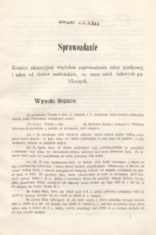 [Kadencja III, sesja III, al. 73] Alegata do Sprawozdań Stenograficznych z Trzeciej Sesyi Trzeciego Peryodu Sejmu Krajowego Królestwa Galicyi i Lodomeryi wraz z Wielkiem Księstwem Krakowskiem z roku 1872. Alegat 73