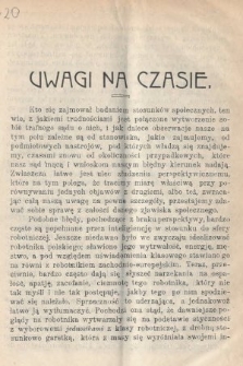 Wiedza : tygodnik społeczno-polityczny, popularno-naukowy i literacki. R. 4, 1910, nr 20