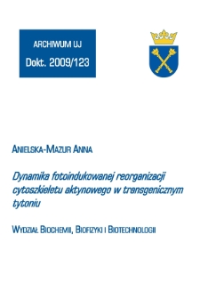 Dynamika fotoindukowanej reorganizacji cytoszkieletu aktynowego w transgenicznym tytoniu