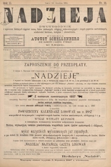 Nadzieja : dwutygodnik z wykazem bieżących ciągnień losów, listów zastawnych, obligacyj indemnizacyjnych innych papierów wartościowych : wiadomości bankowe, kolejowe, ekonomiczne. 1886, nr 30