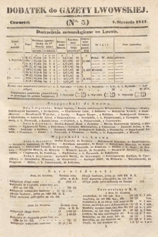 Dodatek do Gazety Lwowskiej : doniesienia urzędowe. 1847, nr 3